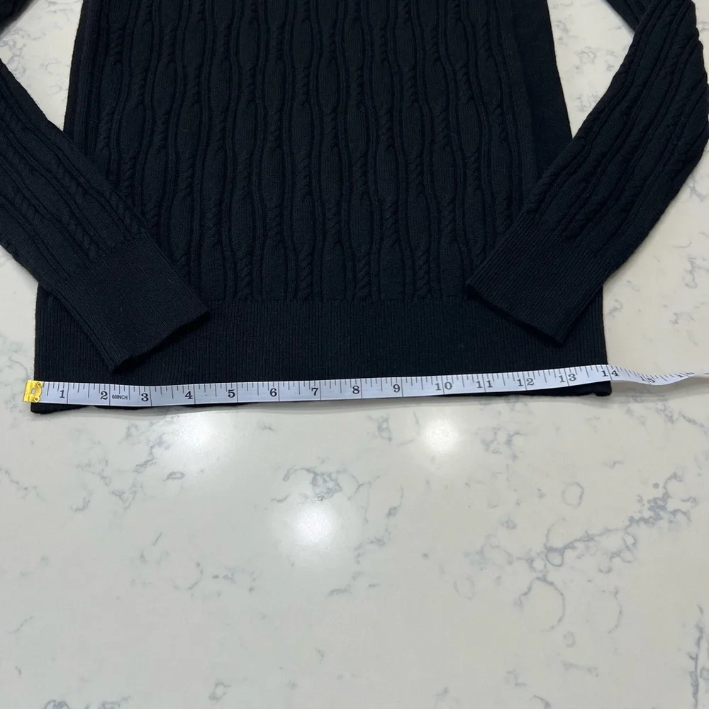 Banana Republic Black Cable Knit Sweater - Picture 3 of 8